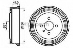 Tambur frana OPEL ASTRA F hatchback 1.6 Si - BOSCH 0 986 477 100 foto