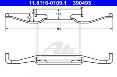 Arc, etrier frana BMW 3 limuzina 316 i - ATE 11.8116-0109.1 foto