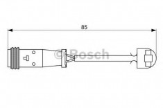 senzor de avertizare,uzura placute de frana VW CRAFTER 30-50 caroserie 2.0 TDI - BOSCH 1 987 473 038 foto