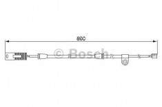 senzor de avertizare,uzura placute de frana BMW X5 3.0 i - BOSCH 1 987 474 945 foto