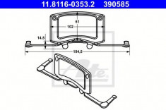 Arc, etrier frana BMW 7 limuzina 760 i,Li - ATE 11.8116-0353.2 foto