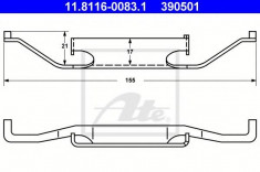 Arc, etrier frana BMW 5 limuzina 520 i - ATE 11.8116-0083.1 foto