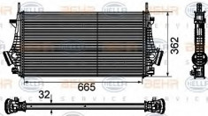 Intercooler, compresor OPEL INSIGNIA 2.0 E85 Turbo - HELLA 8ML 376 746-481 foto