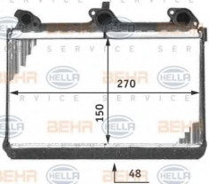 Schimbator caldura, incalzire habitaclu BMW 5 limuzina 520 i - HELLA 8FH 351 312-011 foto