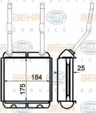 Schimbator caldura, incalzire habitaclu OPEL VECTRA A hatchback 1.6 i - HELLA 8FH 351 313-031 foto