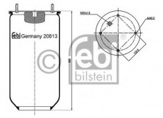 Burduf, suspensie pneumatica - FEBI BILSTEIN 20813 foto