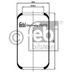 Burduf, suspensie pneumatica MERCEDES-BENZ TOURISMO Tourismo - FEBI BILSTEIN 20450 foto