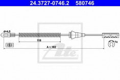 Cablu, frana de parcare OPEL ASTRA H combi 1.4 LPG - ATE 24.3727-0746.2 foto