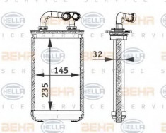 Schimbator caldura, incalzire habitaclu BMW 3 Compact 316 i - HELLA 8FH 351 311-291 foto