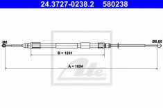 Cablu, frana de parcare BMW X3 xDrive 20 d - ATE 24.3727-0238.2 foto