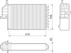 Schimbator caldura, incalzire habitaclu FIAT SEICENTO 0.9 - MAGNETI MARELLI 350218073000 foto