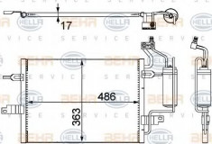 Condensator, climatizare OPEL MERIVA 1.8 - HELLA 8FC 351 302-481 foto