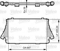 Intercooler, compresor FIAT CROMA 2.4 D Multijet - VALEO 818721 foto