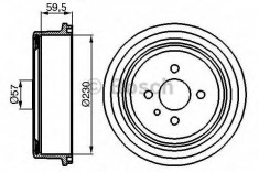 Tambur frana OPEL KADETT C City 1.6 S - BOSCH 0 986 477 022 foto