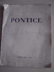 PONTICE, ANUL 1, NR 2, 1939, ARTA SI CULTURA DOBROGEANA,REGALITATE foto
