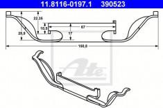 Arc, etrier frana BMW 5 limuzina 520 i - ATE 11.8116-0197.1 foto