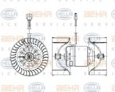 Ventilator, habitaclu BMW 3 limuzina 318 i - HELLA 8EW 009 158-051 foto