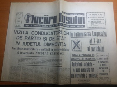 ziarul flacara iasului 23 iulie 1969 - ceausescu in jud. dambovita,aselenizarea foto
