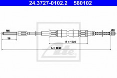 Cablu, frana de parcare VW CARIBE I 1.1 - ATE 24.3727-0102.2 foto