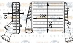 Intercooler, compresor PORSCHE CAYENNE 3.0 Diesel - HELLA 8ML 376 729-561 foto