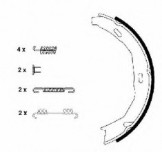 Set saboti frana, frana de mana MERCEDES-BENZ C-CLASS T-Model C 250 CGI - TEXTAR 91066900 foto