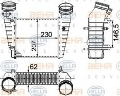 Intercooler, compresor VW PASSAT limuzina 1.8 T 20V - HELLA 8ML 376 776-611 foto