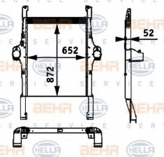 Intercooler, compresor IVECO Stralis AS 440S48 - HELLA 8ML 376 724-251 foto