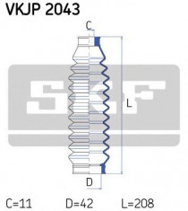 Ansamblu burduf, directie VW POLO 55 1.3 - SKF VKJP 2043 foto