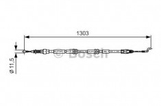 Cablu, frana de parcare VW KOMBI / CARAVELLE V bus 2.0 TDI - BOSCH 1 987 477 260 foto