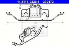 Arc, etrier frana BMW X5 xDrive 30 d - ATE 11.8116-0330.1 foto