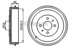 Tambur frana FIAT PALIO Weekend 1.2 LPG - BOSCH 0 986 477 088 foto