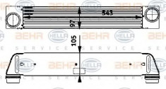 Intercooler, compresor BMW 5 limuzina 525 d - HELLA 8ML 376 723-501 foto