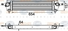 Intercooler, compresor NISSAN X-TRAIL 2.0 dCi FWD - HELLA 8ML 376 746-611 foto