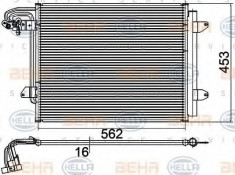 Condensator, climatizare VW TOURAN 1.9 TDI - HELLA 8FC 351 301-051 foto