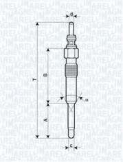 Bujie incandescenta ALFA ROMEO 155 2.5 TD - MAGNETI MARELLI 062900006304 foto