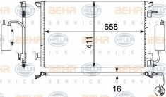 Condensator, climatizare OPEL VECTRA C GTS 2.0 16V Turbo - HELLA 8FC 351 302-531 foto