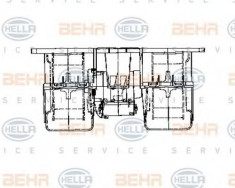 Ventilator, habitaclu MERCEDES-BENZ ACTROS 1831, 1831 L - HELLA 8EW 009 158-071 foto