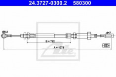 Cablu, frana de parcare FIAT DUCATO bus 1.9 TD Panorama/Combinato - ATE 24.3727-0300.2 foto