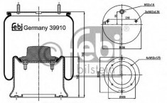 Burduf, suspensie pneumatica - FEBI BILSTEIN 39910 foto