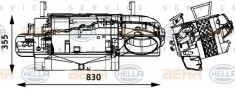 Schimbator caldura, incalzire habitaclu MERCEDES-BENZ ATEGO 815 K - HELLA 8FH 351 314-531 foto