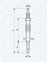 Bujie incandescenta RENAULT MEGANE Scenic 1.9 D - MAGNETI MARELLI 062900027304 foto