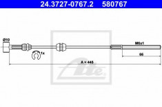 Cablu, frana de parcare VAUXHALL COMBO Mk II caroserie inchisa/combi 1.6 CNG 16V - ATE 24.3727-0767.2 foto