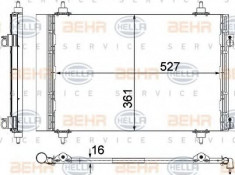 Condensator, climatizare PEUGEOT 3008 1.6 VTi - HELLA 8FC 351 307-691 foto