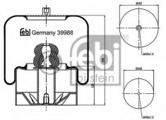 Burduf, suspensie pneumatica - FEBI BILSTEIN 39988 foto