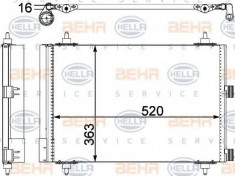 Condensator, climatizare CITROEN XSARA PICASSO 1.6 HDi - HELLA 8FC 351 303-374 foto