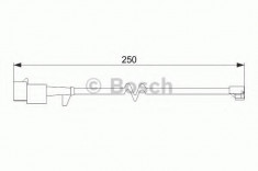 senzor de avertizare,uzura placute de frana IVECO DAILY platou / sasiu 33S11, 35S11, 35C11 - BOSCH 1 987 474 574 foto