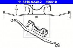 Arc, etrier frana BMW 5 limuzina 520 i - ATE 11.8116-0239.2 foto