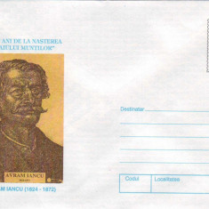 Aniversari - Avram Iancu, intreg postal necirculat, 1999