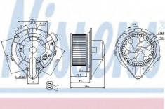 Ventilator, habitaclu AUDI COUPE 2.3 - NISSENS 87064 foto