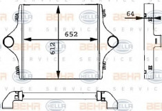 Intercooler, compresor MAN F 2000 19.293 FC,19.293 FLC,19.293 FLLC - HELLA 8ML 376 723-741 foto